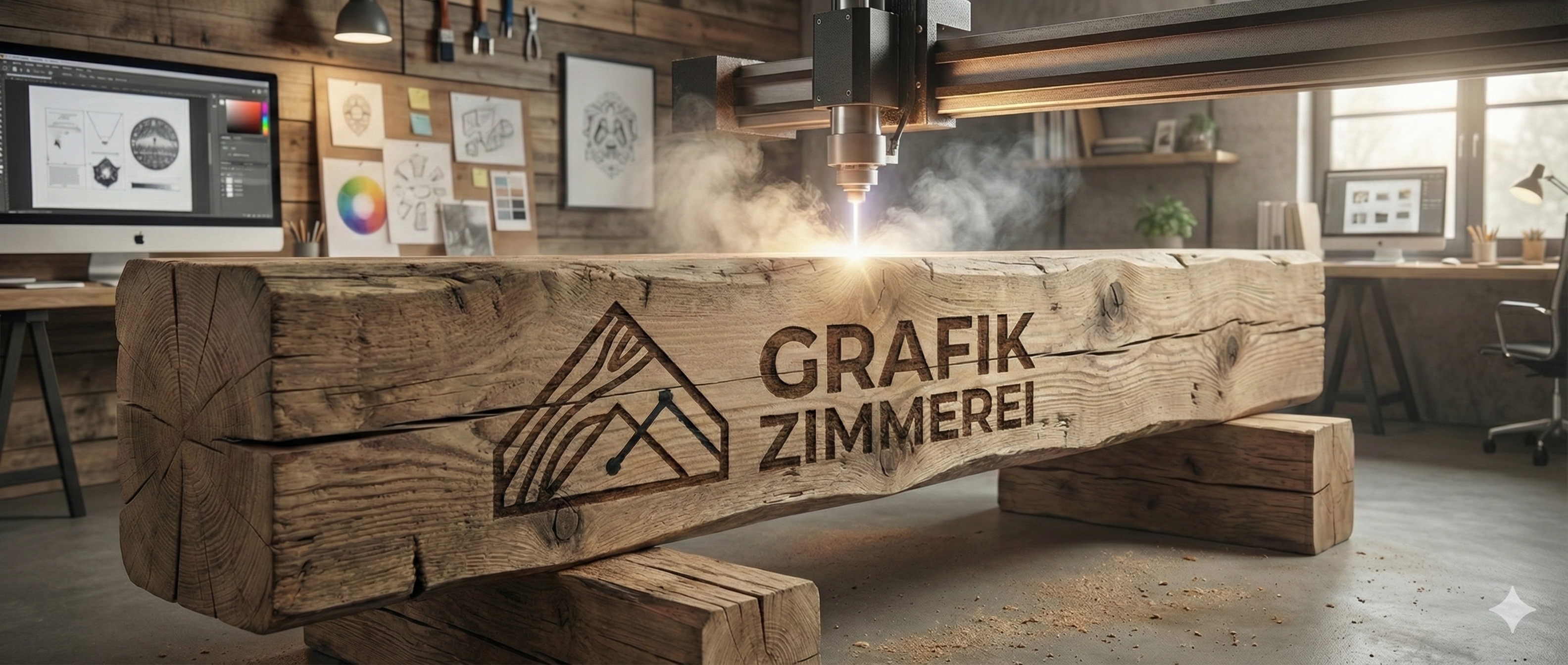 Werkstatt mit Lasergravierer